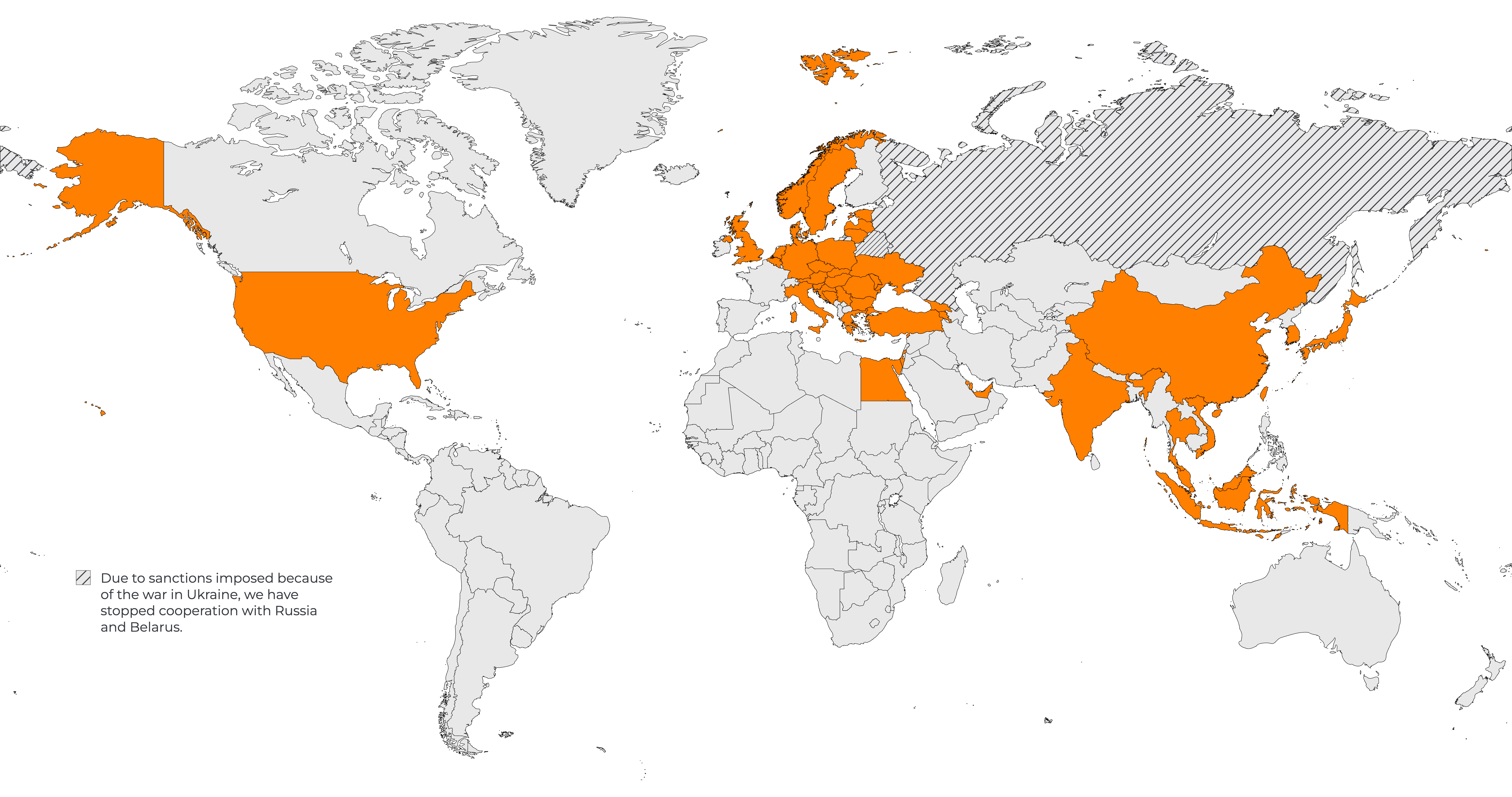 Map with our partners